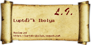 Lupták Ibolya névjegykártya